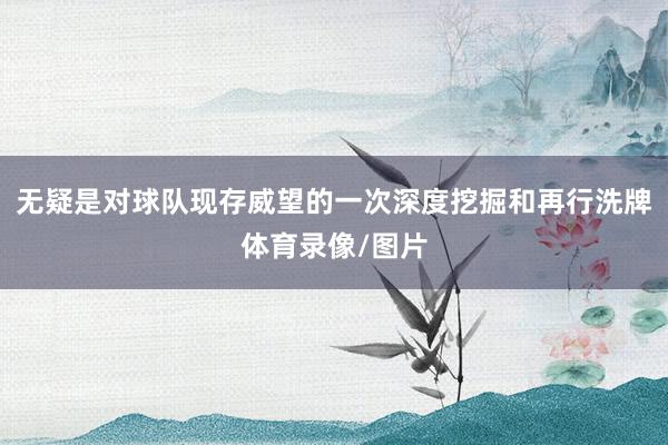 无疑是对球队现存威望的一次深度挖掘和再行洗牌体育录像/图片