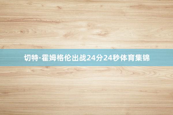 切特·霍姆格伦出战24分24秒体育集锦
